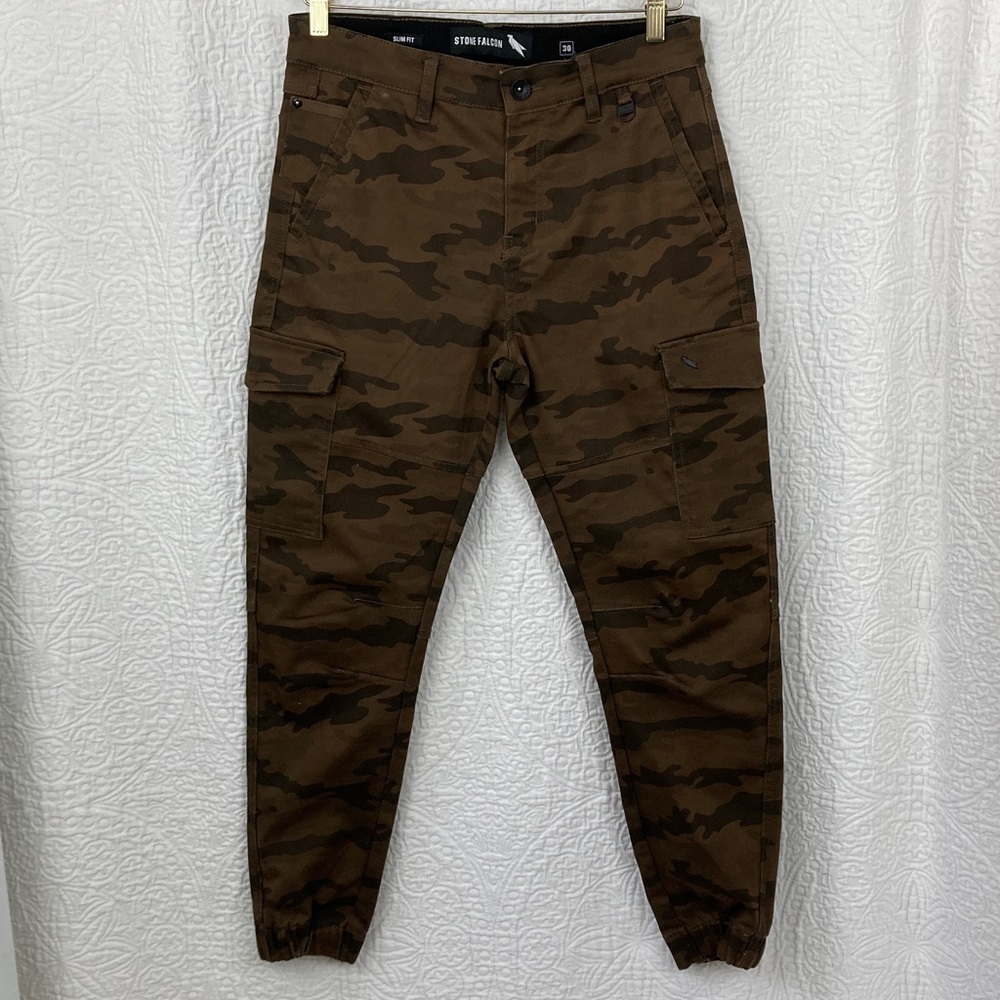 Stone Falcon Men's Camouflage Jogger Cargo Pants sz 30